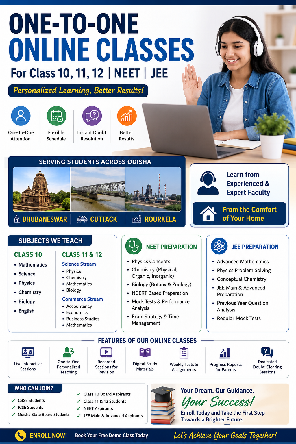 One-to-One Online Classes for Class 10 Class 11 Class 12 NEET JEE in ...